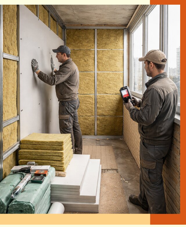 Утепление балкона в Медногорске от 4577 руб. под ключ | ТепломастерМдн